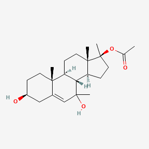 B570552 (3beta,17beta)-7,17-Dimethylandrost-5-ene-3,7,17-triol 17-Acetate CAS No. 37005-63-3