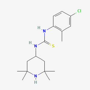 molecular formula C17H26ClN3S B5705527 N-(4-chloro-2-methylphenyl)-N'-(2,2,6,6-tetramethyl-4-piperidinyl)thiourea 