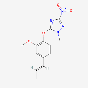 molecular formula C13H14N4O4 B5705575 5-[2-methoxy-4-(1-propen-1-yl)phenoxy]-1-methyl-3-nitro-1H-1,2,4-triazole 