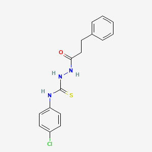 molecular formula C16H16ClN3OS B5705577 N-(4-chlorophenyl)-2-(3-phenylpropanoyl)hydrazinecarbothioamide 