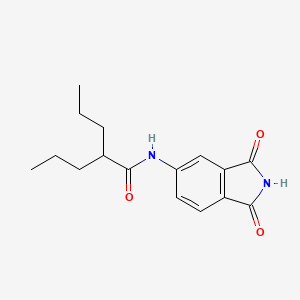 molecular formula C16H20N2O3 B5705592 N-(1,3-dioxo-2,3-dihydro-1H-isoindol-5-yl)-2-propylpentanamide 