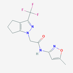 molecular formula C13H13F3N4O2 B5705593 N-(5-methyl-3-isoxazolyl)-2-[3-(trifluoromethyl)-5,6-dihydrocyclopenta[c]pyrazol-1(4H)-yl]acetamide 