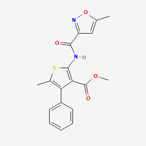 molecular formula C18H16N2O4S B5705603 methyl 5-methyl-2-{[(5-methyl-3-isoxazolyl)carbonyl]amino}-4-phenyl-3-thiophenecarboxylate 