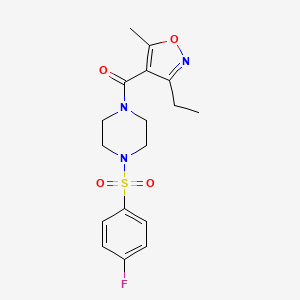 molecular formula C17H20FN3O4S B5705611 1-[(3-ethyl-5-methyl-4-isoxazolyl)carbonyl]-4-[(4-fluorophenyl)sulfonyl]piperazine 