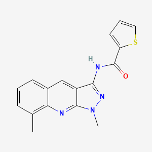 molecular formula C17H14N4OS B5705620 N-(1,8-dimethyl-1H-pyrazolo[3,4-b]quinolin-3-yl)-2-thiophenecarboxamide 