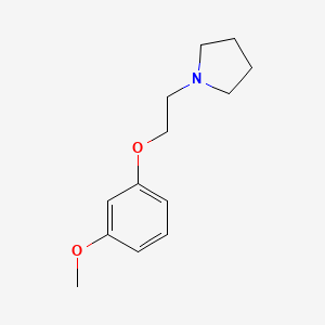 molecular formula C13H19NO2 B5705626 1-[2-(3-methoxyphenoxy)ethyl]pyrrolidine 