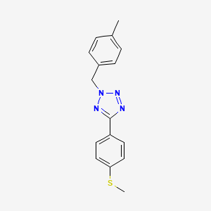 molecular formula C16H16N4S B5705629 2-(4-methylbenzyl)-5-[4-(methylthio)phenyl]-2H-tetrazole 