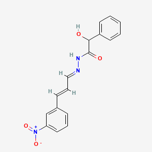 molecular formula C17H15N3O4 B5705635 2-hydroxy-N'-[3-(3-nitrophenyl)-2-propen-1-ylidene]-2-phenylacetohydrazide 