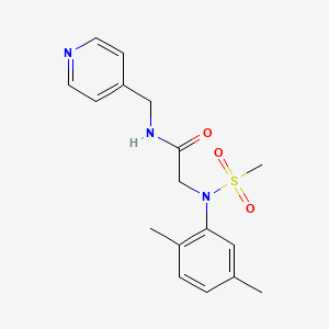 molecular formula C17H21N3O3S B5705638 N~2~-(2,5-dimethylphenyl)-N~2~-(methylsulfonyl)-N~1~-(4-pyridinylmethyl)glycinamide 