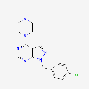 molecular formula C17H19ClN6 B5705640 1-(4-chlorobenzyl)-4-(4-methyl-1-piperazinyl)-1H-pyrazolo[3,4-d]pyrimidine 