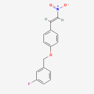 molecular formula C15H12FNO3 B5705660 1-fluoro-3-{[4-(2-nitrovinyl)phenoxy]methyl}benzene 