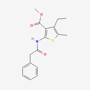 molecular formula C17H19NO3S B5705688 methyl 4-ethyl-5-methyl-2-[(phenylacetyl)amino]-3-thiophenecarboxylate 