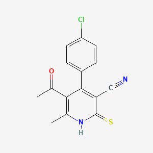 5-acetyl-4-(4-chlorophenyl)-6-methyl-2-thioxo-1,2-dihydro-3-pyridinecarbonitrile