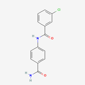 molecular formula C14H11ClN2O2 B5705717 N-[4-(aminocarbonyl)phenyl]-3-chlorobenzamide 