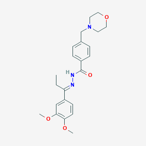 molecular formula C23H29N3O4 B5705736 N'-[1-(3,4-dimethoxyphenyl)propylidene]-4-(4-morpholinylmethyl)benzohydrazide 