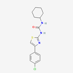 molecular formula C16H18ClN3OS B5705744 N-[4-(4-chlorophenyl)-1,3-thiazol-2-yl]-N'-cyclohexylurea 
