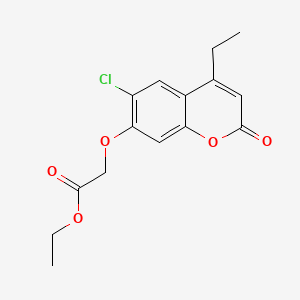 ethyl [(6-chloro-4-ethyl-2-oxo-2H-chromen-7-yl)oxy]acetate