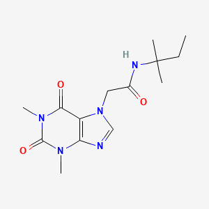 2-(1,3-dimethyl-2,6-dioxo-1,2,3,6-tetrahydro-7H-purin-7-yl)-N-(1,1-dimethylpropyl)acetamide