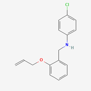 molecular formula C16H16ClNO B5705760 N-[2-(allyloxy)benzyl]-4-chloroaniline 