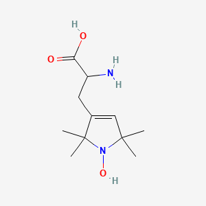 molecular formula C11H20N2O3 B570577 2-氨基-3-(1-羟基-2,2,5,5-四甲基吡咯-3-基)丙酸 CAS No. 123615-33-8