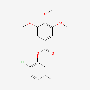 molecular formula C17H17ClO5 B5705785 2-chloro-5-methylphenyl 3,4,5-trimethoxybenzoate 