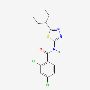 molecular formula C14H15Cl2N3OS B5705786 2,4-dichloro-N-[5-(1-ethylpropyl)-1,3,4-thiadiazol-2-yl]benzamide 