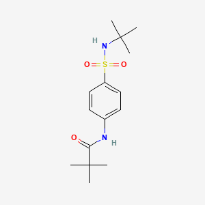molecular formula C15H24N2O3S B5705805 N-{4-[(tert-butylamino)sulfonyl]phenyl}-2,2-dimethylpropanamide 