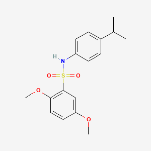 molecular formula C17H21NO4S B5705811 N-(4-isopropylphenyl)-2,5-dimethoxybenzenesulfonamide 