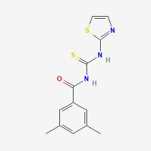 molecular formula C13H13N3OS2 B5705812 3,5-dimethyl-N-[(1,3-thiazol-2-ylamino)carbonothioyl]benzamide 