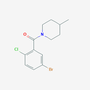 molecular formula C13H15BrClNO B5705821 1-(5-bromo-2-chlorobenzoyl)-4-methylpiperidine 