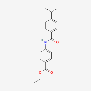 molecular formula C19H21NO3 B5705829 ethyl 4-[(4-isopropylbenzoyl)amino]benzoate 