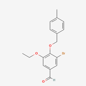 molecular formula C17H17BrO3 B5705831 3-bromo-5-ethoxy-4-[(4-methylbenzyl)oxy]benzaldehyde 