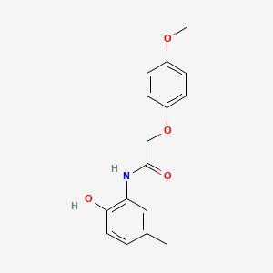 N-(2-hydroxy-5-methylphenyl)-2-(4-methoxyphenoxy)acetamide