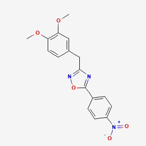 molecular formula C17H15N3O5 B5705862 3-(3,4-dimethoxybenzyl)-5-(4-nitrophenyl)-1,2,4-oxadiazole 