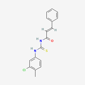 molecular formula C17H15ClN2OS B5705875 N-{[(3-chloro-4-methylphenyl)amino]carbonothioyl}-3-phenylacrylamide 