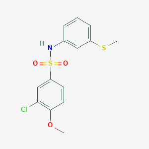 molecular formula C14H14ClNO3S2 B5705877 3-chloro-4-methoxy-N-[3-(methylthio)phenyl]benzenesulfonamide 
