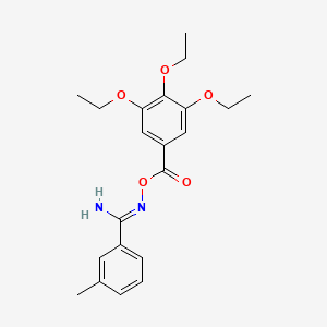 molecular formula C21H26N2O5 B5705878 3-methyl-N'-[(3,4,5-triethoxybenzoyl)oxy]benzenecarboximidamide 