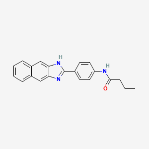 molecular formula C21H19N3O B5705899 N-[4-(1H-naphtho[2,3-d]imidazol-2-yl)phenyl]butanamide 