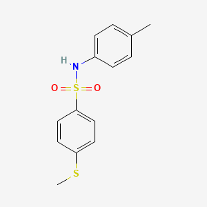 molecular formula C14H15NO2S2 B5705903 N-(4-methylphenyl)-4-(methylthio)benzenesulfonamide 