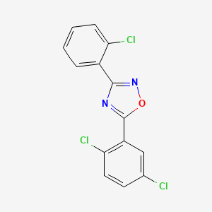 molecular formula C14H7Cl3N2O B5705925 3-(2-chlorophenyl)-5-(2,5-dichlorophenyl)-1,2,4-oxadiazole 