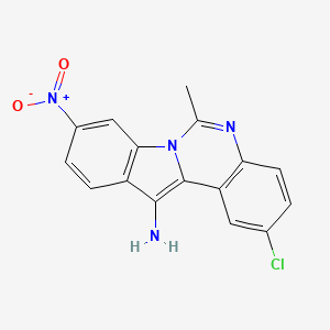 molecular formula C16H11ClN4O2 B5705930 2-chloro-6-methyl-9-nitroindolo[1,2-c]quinazolin-12-amine 