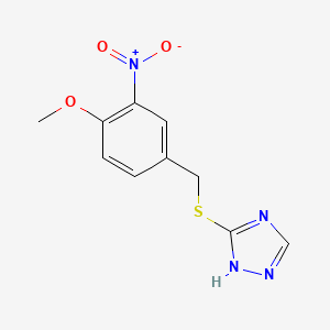 molecular formula C10H10N4O3S B5705943 3-[(4-methoxy-3-nitrobenzyl)thio]-4H-1,2,4-triazole 