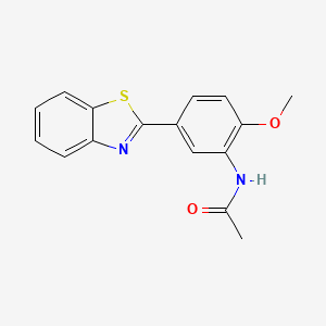 molecular formula C16H14N2O2S B5705948 N-[5-(1,3-benzothiazol-2-yl)-2-methoxyphenyl]acetamide 