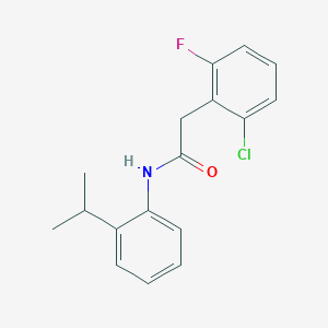 molecular formula C17H17ClFNO B5705964 2-(2-chloro-6-fluorophenyl)-N-(2-isopropylphenyl)acetamide 