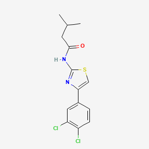 molecular formula C14H14Cl2N2OS B5705971 N-[4-(3,4-dichlorophenyl)-1,3-thiazol-2-yl]-3-methylbutanamide 