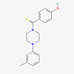 4-{[4-(3-methylphenyl)-1-piperazinyl]carbonothioyl}phenol