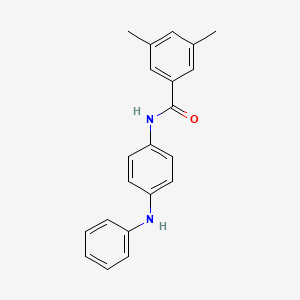 N-(4-anilinophenyl)-3,5-dimethylbenzamide