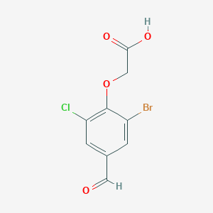 molecular formula C9H6BrClO4 B5705982 (2-bromo-6-chloro-4-formylphenoxy)acetic acid 