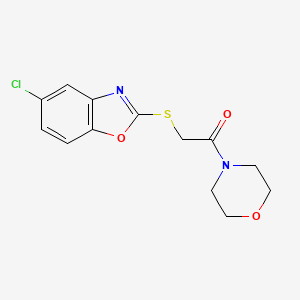 molecular formula C13H13ClN2O3S B5705988 5-chloro-2-{[2-(4-morpholinyl)-2-oxoethyl]thio}-1,3-benzoxazole 