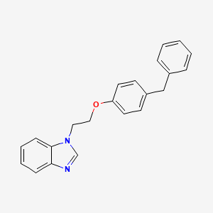 molecular formula C22H20N2O B5705992 1-[2-(4-benzylphenoxy)ethyl]-1H-benzimidazole 